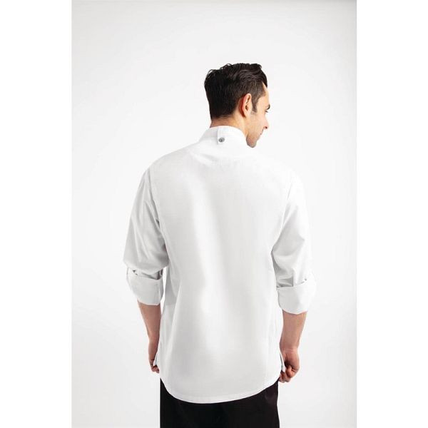 Chef Works Urban Hartford Kochjacke Unisex mit Reißverschluss langärmlig weiß XS, BB264-XS