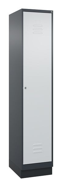 C+P Umkleidespind Classic PLUS, Sockel, 1950x400x500mm, 7016/7035, Zylinderschloss, 080020-12 S10028