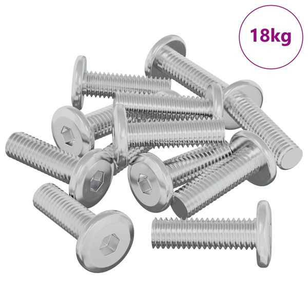 vidaXL Schraube 1593-teilig Silber 8 x 25 mm Stahl, 864600
