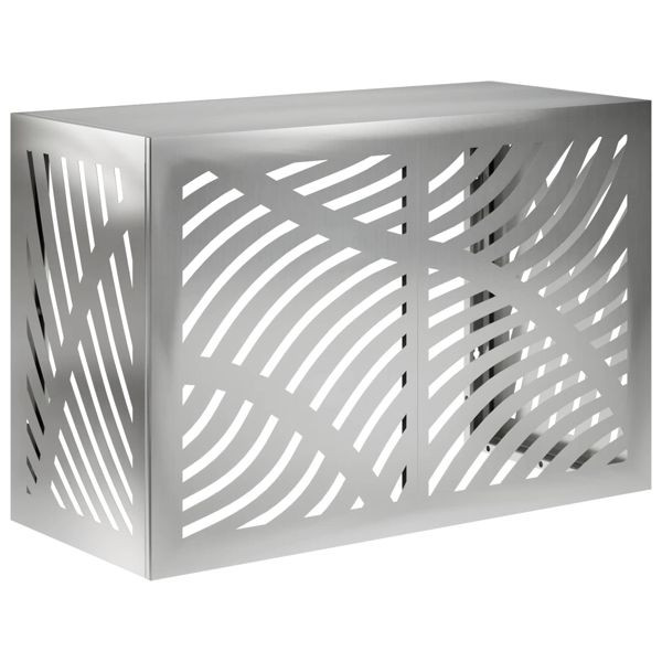vidaXL Klimaanlagenabdeckung Silber 90 x 40 x 60 cm Verzinkter Stahl, 8014099