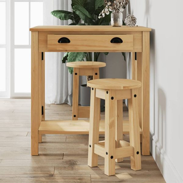 vidaXL 3-teilig Bar-Set Massivholz Kiefer, 4005696, 8721012852778