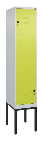 C+P Z-Spind Classic PLUS, Gestell, 2 Abteile, 2120x400x500mm, 7035/0024, Drehriegel, 0800337-122 S10010