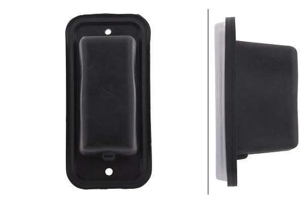 HELLA Einstiegsleuchte, Halogen, 12/24V, gewölbt, R5W, Einbau, Lichtscheibenfarbe: milchweiß, 2XT 002 452-037