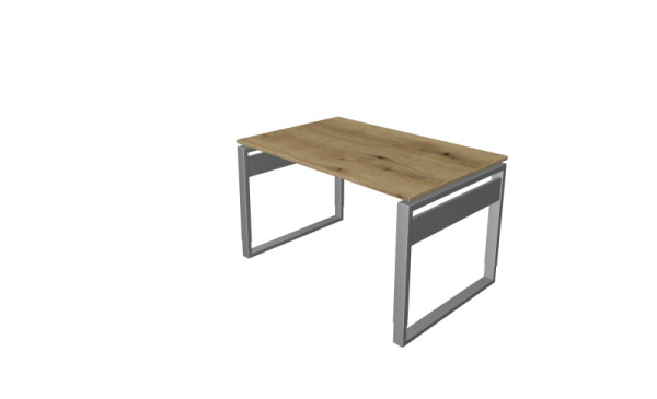 Kerkmann Schreibtisch mit Bügelgestell, Form 5, B 1200 x T 800 x H 680-820 mm, Asteiche, 11403055