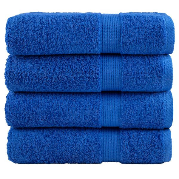 vidaXL Premium Duschtücher SOLUND 4 Stk. Blau 70x140 cm 600 g/m², 137189
