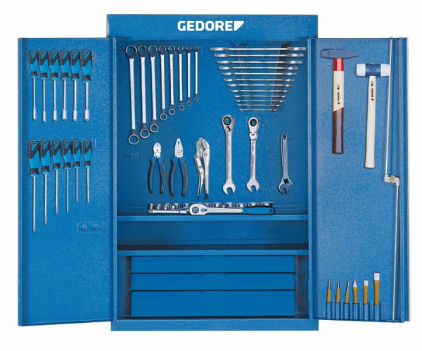 GEDORE Werkzeugsortiment Universal 100-teilig + Schrank, 6613250