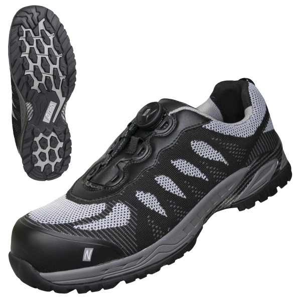 NITRAS PRO STEP FIT, Sicherheitshalbschuhe, Größe: 42, Farbe: schwarz/grau, VE: 10 Paar, 7414-1012-42