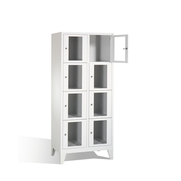 C+P Schließfachschrank Classic, H1850xB810xT500mm, Farbe: Lichtgrau, 8010A224 S10000