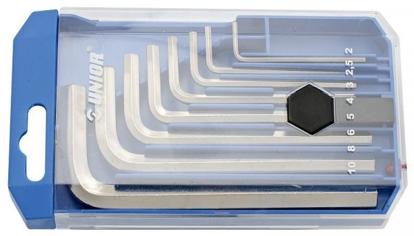 Unior Sechskant Stiftschlüssel Set in der Kunststoff-Box, 2-10/8-teilig, 610914
