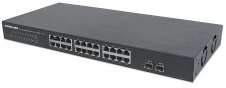 INTELLINET 24-Port Gigabit Ethernet Switch mit 2 SFP-Ports, 561044