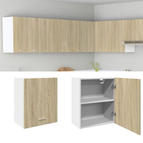 vidaXL Wandschrank Sonoma-Eiche 50x31x60 cm Holzwerkstoff, 849619