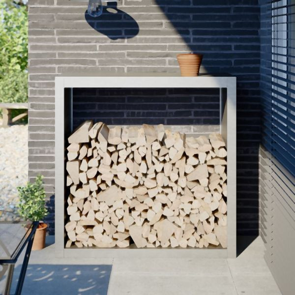 vidaXL Brennholzregal 100x40x100 cm Edelstahl, ordentliche Lagerung, 850972