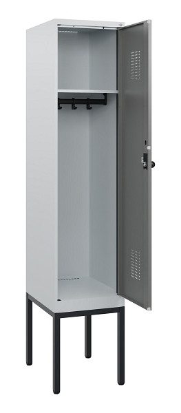 C+P Spind Evolo PLUS, Gestell, 1 Abteil, 1950x400x500mm, 7035/0004, Drehriegel, 0490305-12 S10014