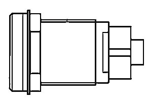 Benkiser Druckknopfgarnitur (außen) für Abdeckplatte, Modell 196, 0162015