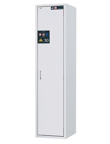 asecos Gasflaschenschrank feuerbeständig G30, 2 x 50 l Flaschen, B 600 mm, Tür rechts, grau, 117002