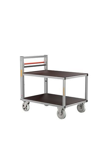 DENIOS Rollcontainer, Plattformen niedrig- und halbhoch, aus wetterfester Holz-Siebdruckplatte, 305153
