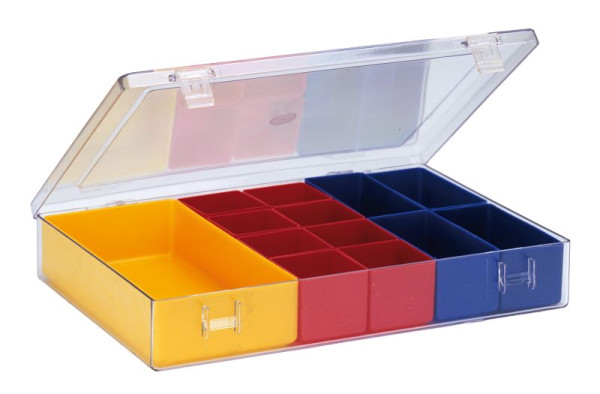 LA-KA-PE Sortimentskasten 4.07, Inhalt: 1 Stück 198x99x40 / 4 Stück 99x49x40 / 8 Stück 49x49x40, VE: 10 Stück, 12060 01 10