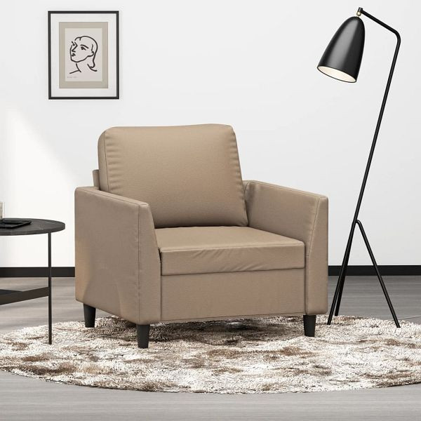 vidaXL Sessel Cappuccino-Braun 60 cm Kunstleder, 359327