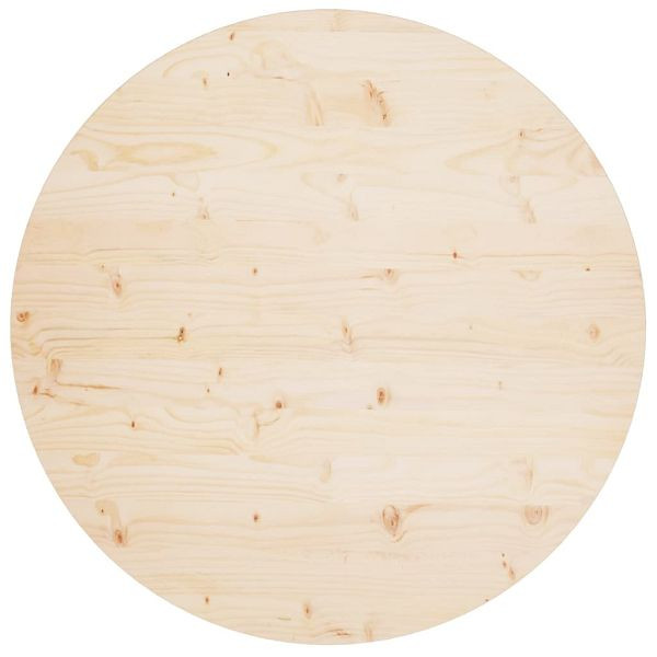vidaXL Tischplatte Ø90x2,5 cm Massivholz Kiefer, 813650