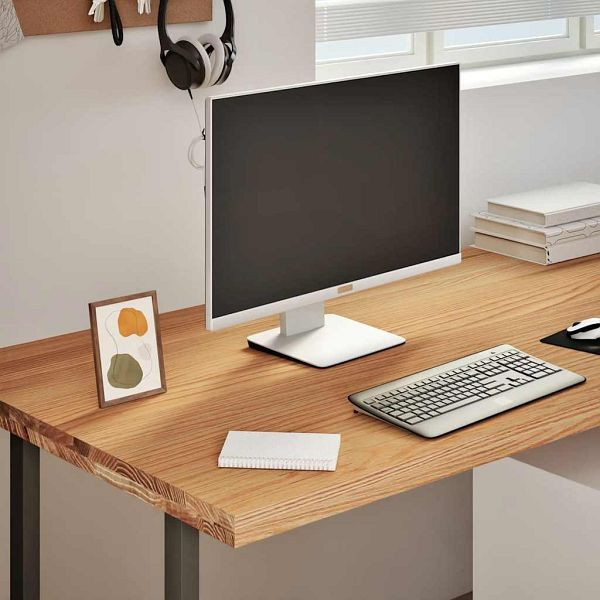vidaXL Schreibtischplatte Hellbraun 220x80x4 cm Massivholz Eiche, 3282871