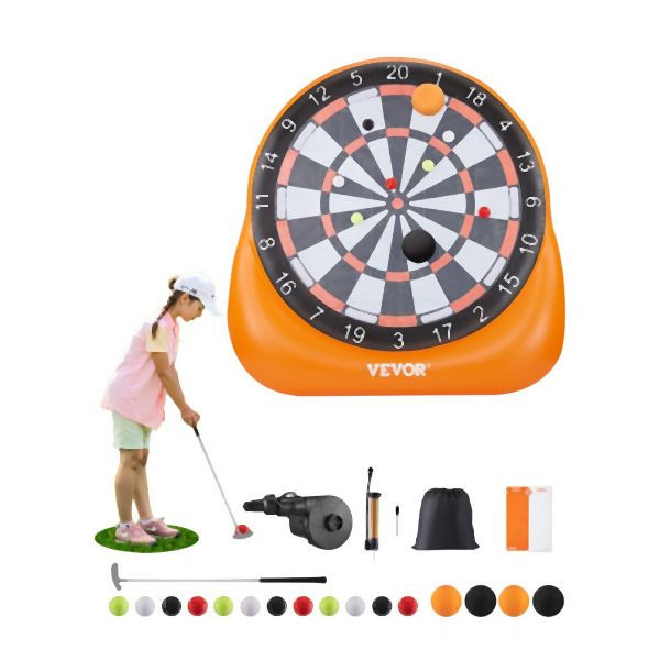 VEVOR Aufblasbares Fußball-Dartboard mit 4 Kickbällen & 12 Tennispumpe, BQJXZQFB2MCS84AH9001V2