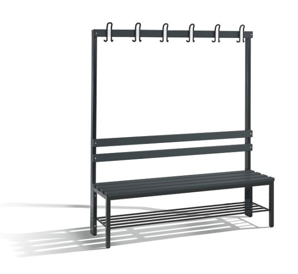 C+P Garderobenbank einseitig Basic, mit Schuhrost, H1650xB1500xT400mm, 8051-110 S10105
