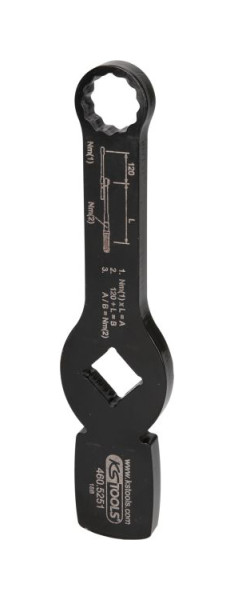 KS Tools 3/4" Schlag-Zwölfkant-Schlüssel mit 2 Schlagflächen, 21 mm, 460.5251