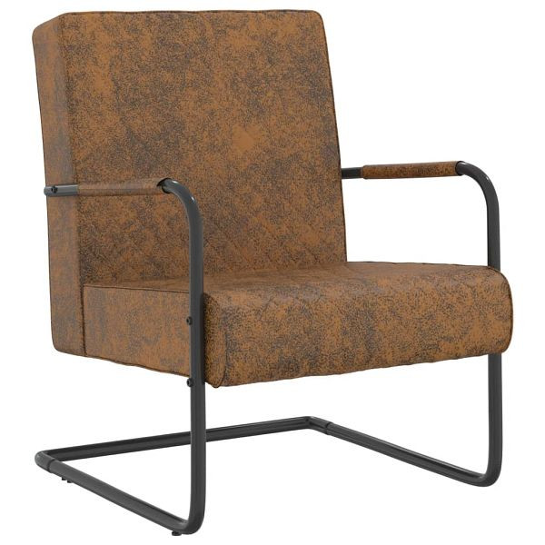 vidaXL Freischwinger Braun Stoff, Top-Qualität, Hingucker, 325734