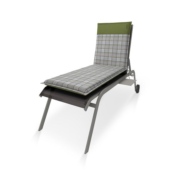 doppler Rollliege CASA ca. 195x60x6 cm, grau, grün Karo, 5142094403K