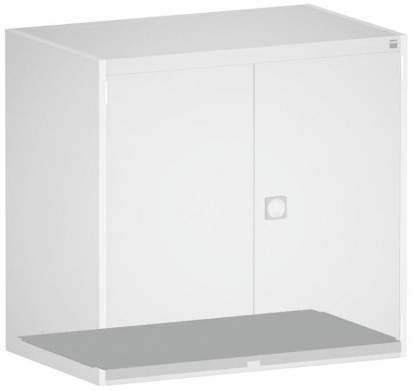 bott cubio Fachboden verkürzt für Systemschrank, mit Auflagewinkel, BxTxH: 525x650x25mm, verzinkt, Silber, 42101058.51M