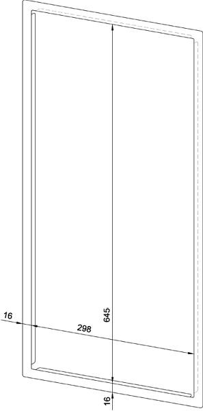 Wagner EWAR Abdeckrahmen für Gerätemaß 298x645, matt geschliffen, 768652