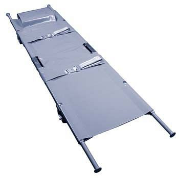 ultraMEDIC ultraSTRETCHER "0710", 4 Gleitfüße, sani-grau, 2 x klappbar, DIN 13024 K, SAN-0104-4G