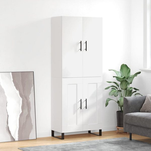 vidaXL Highboard Weiß 69,5x34x180 cm Holzwerkstoff, 3195811