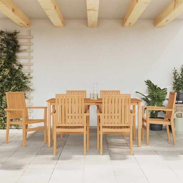 vidaXL 7-teilig Garten-Essgruppe Massivholz Teak, 3157918