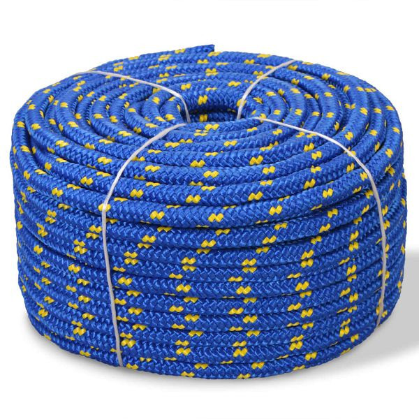 vidaXL Bootsseil Polypropylen 10 mm 50 m Blau, 91296