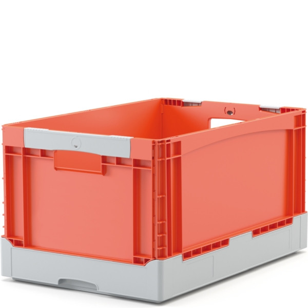 BITO KlappboxEQ 64321 orange, Durchfassgriff, 400x320x600mm, 31453