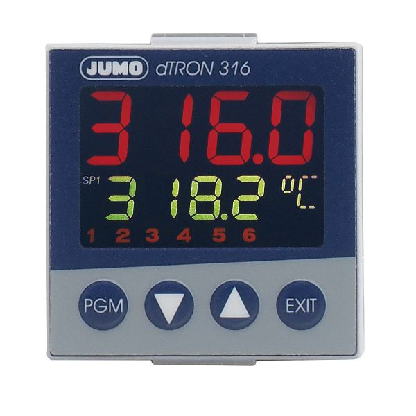 JUMO Kompaktregler mit Programmfunktion, (48x48 mm), Analogausgang, AC 110 bis 240 V, 00441999