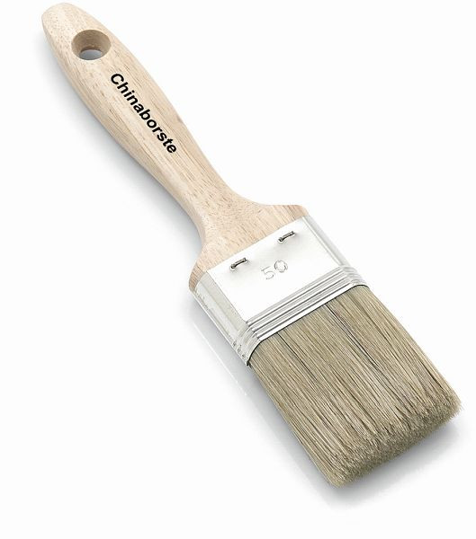 Nölle Maler-Lackierpinsel 12. Stärke 1", helle Borstenmischung, 1" = 30 mm, Borstenlänge 50 mm, Zwinge vernickelt, VE: 6 Stück, 56630