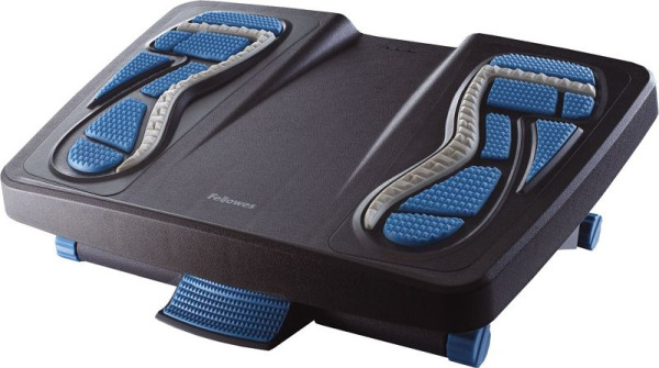 Fellowes Fußstütze Energizer, Reflexzonen-Massageoberfläche, schwarz-blau, 8068001