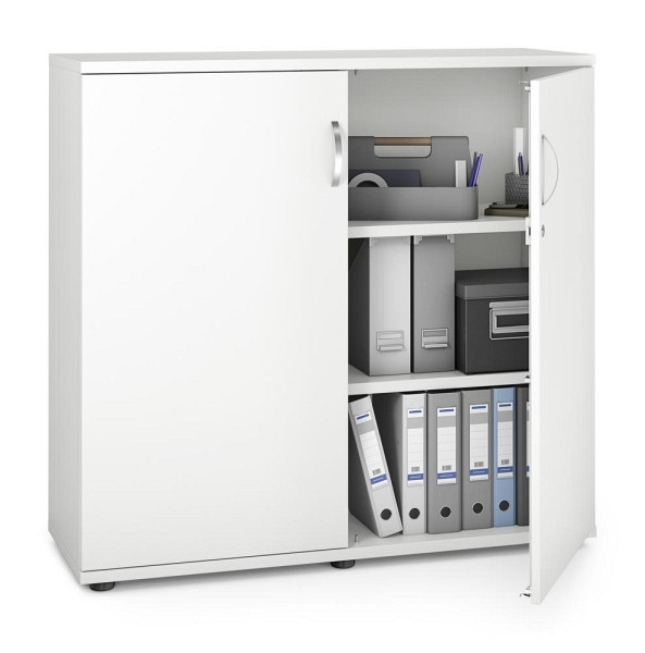 Deskin Flügeltürenschrank MULTI M pro, Dekor: Weiß, BxHxT: 1200 x 1140 x 420 mm, 256536