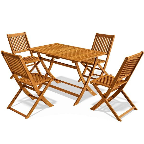 casaria Garten-Sitzgruppe Sydney 5-tlg Akazienholz FSC, 997361