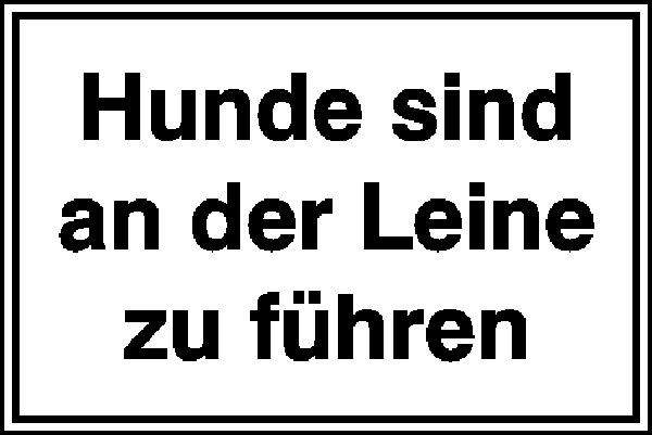 SafetyMarking Hinweisschild, Hunde sind an der Leine zu führen, BxH 30x20 cm, Aluminium, 11.5453