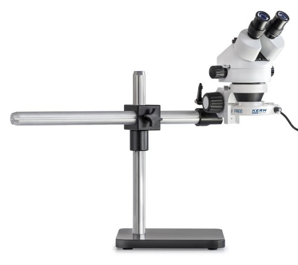KERN Optics Stereomikroskop-Set, Greenough 0,7 x - 4,5 x, Trinokular, Eyepiece HWF 10x / Ø 20mm High Eye Point Eingebautes Netzteil, OZL 963UK