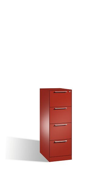 C+P Hängeregistraturschrank Asisto, H1310xB440xT600mm, Farbe: feuerrot, Bügelgriff, 146225-411 S10111