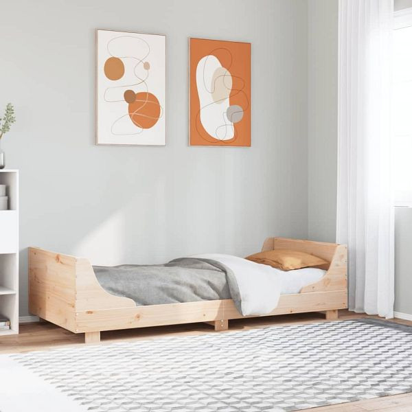 vidaXL Massivholzbett mit Kopfteil 75x190 cm Kiefer, 850791