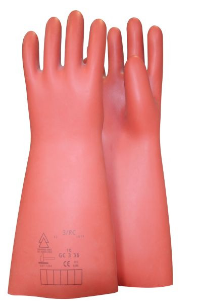 KS Tools Elektriker-Schutzhandschuh mit mechanischen und thermischen Schutz, Größe 11, Klasse 2, rot, Länge: 410 mm, 117.0011
