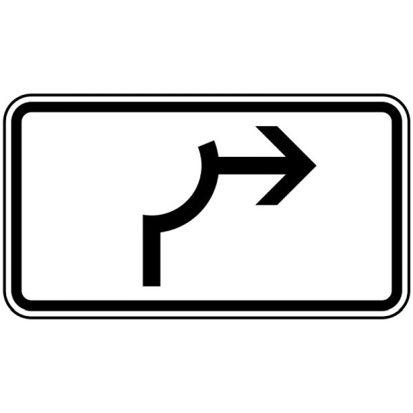 Stein HGS Verkehrszeichen StVO, Umleitungsbeschilderung Viertelkreis Nr. 1000-23, 330x600mm /RA1/Alform, 1000-23-212