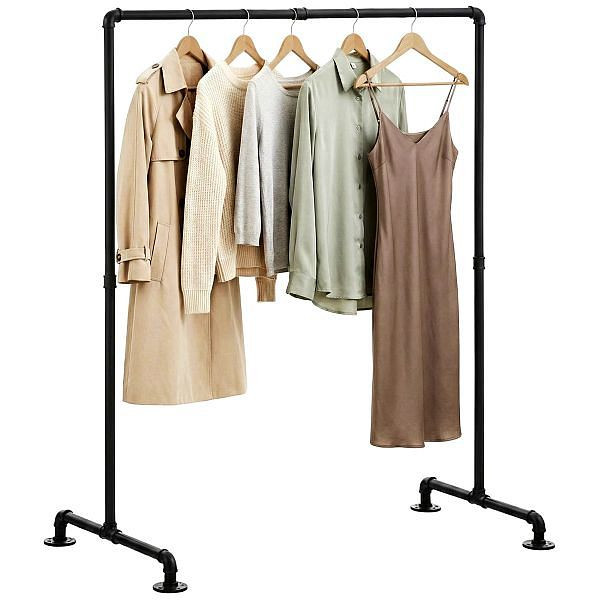 CLP Kleiderständer Jersey 55x120x150 mm, schwarz, 161760901