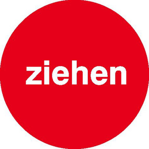 Stein HGS Türschild Ziehen, einseitig, 60 mm, Material: Weich-PVC-Folie, selbstklebend, 21.5364