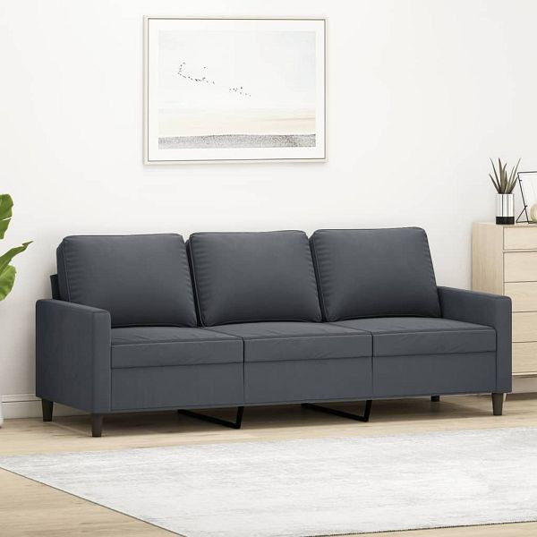 vidaXL 3-Sitzer-Sofa Dunkelgrau 180 cm Samt, Top-Qualität, 359210